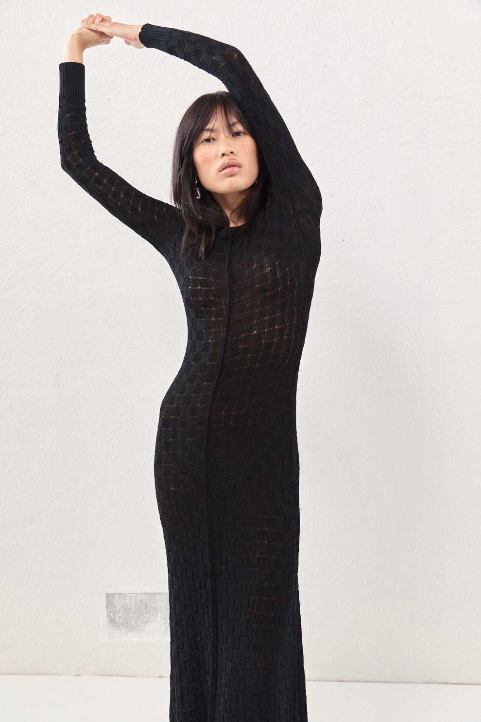 Zelda Knit Maxi Dress Black VRG GRL Zelda Knit Maxi Dress Black VRG GRL