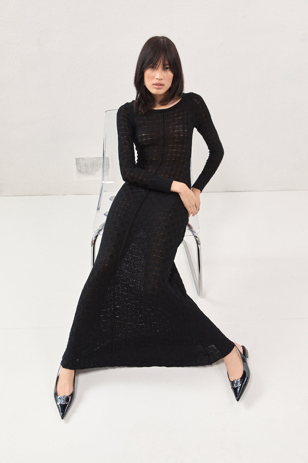 Zelda Knit Maxi Dress Black VRG GRL Zelda Knit Maxi Dress Black VRG GRL