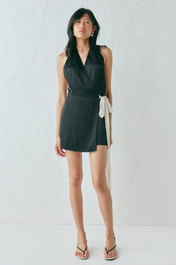 Lo Linen Mini Dress White VRG GRL Lo Linen Mini Dress White VRG GRL