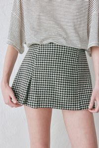 Yana Wool Mini Skirt Houndstooth