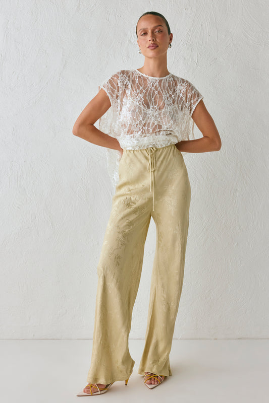 Josefin Jacquard Pants Pistachio - size:Casey:AU 8 / US 4