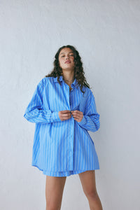 June Shirt Cornflower Stripe