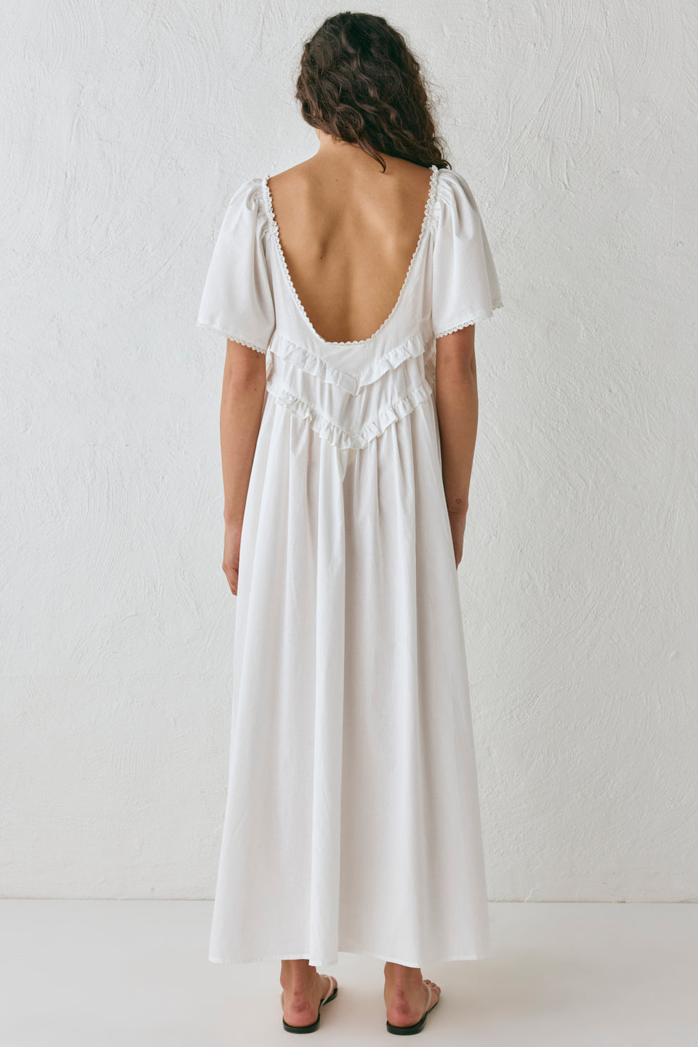 prairie dress white La Prairie Smock Midi Dress White – VRG GRL