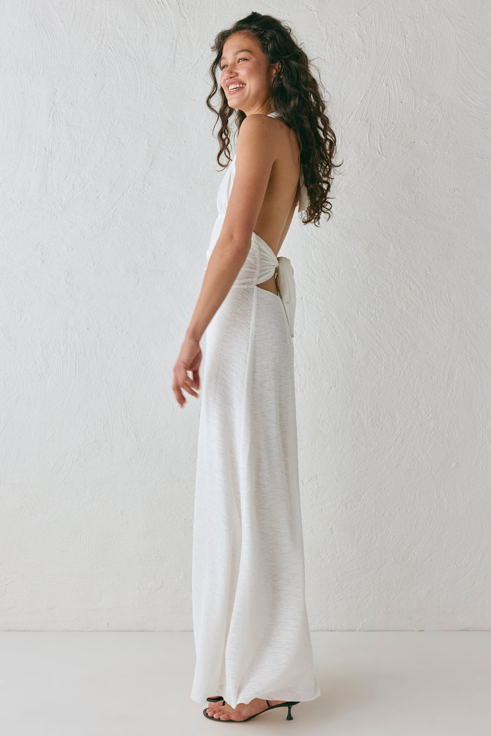 When In Italy Halter Midi Dress White VRG GRL When In Italy Halter Midi Dress White VRG GRL