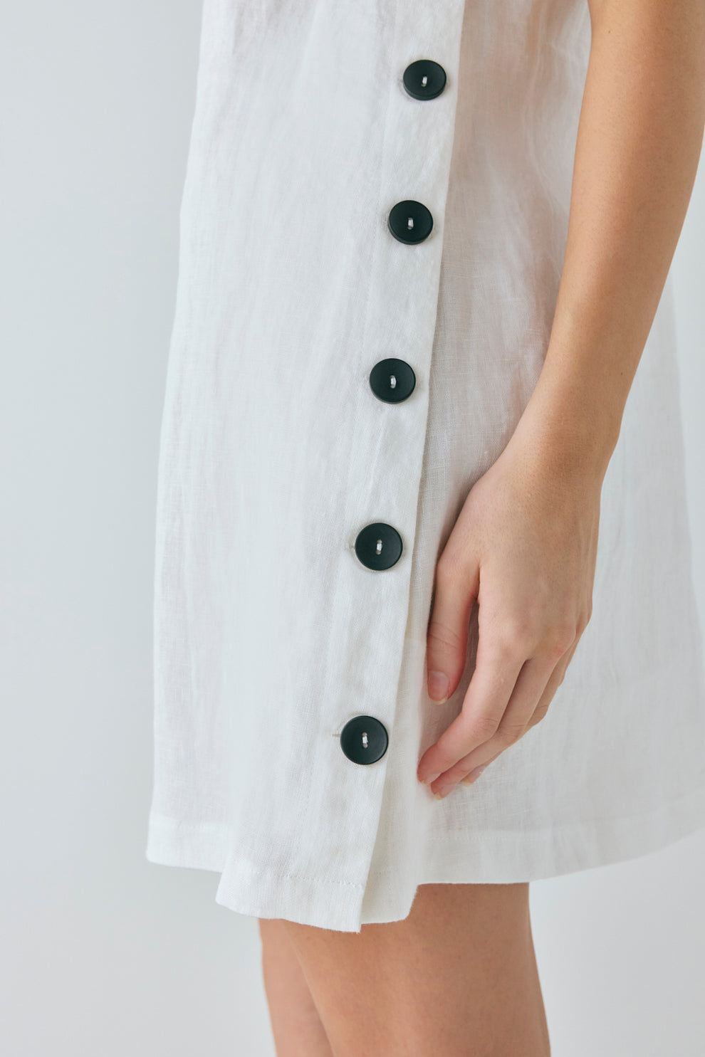 Annabelle Linen Mini Dress White VRG GRL Annabelle Linen Mini Dress White VRG GRL