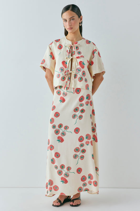 Portia Linen Smock Top Roma - size:MC:AU 6 / US 2 