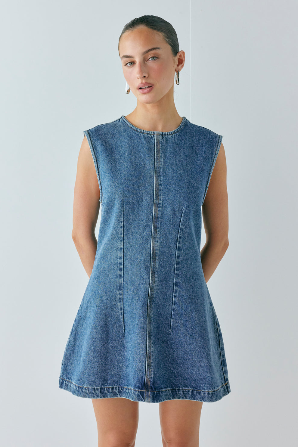 Lolita Denim Mini Dress Blue VRG GRL Lolita Denim Mini Dress Blue VRG GRL