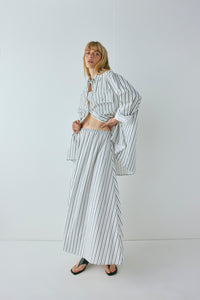 Solara Midi Skirt Black Stripe