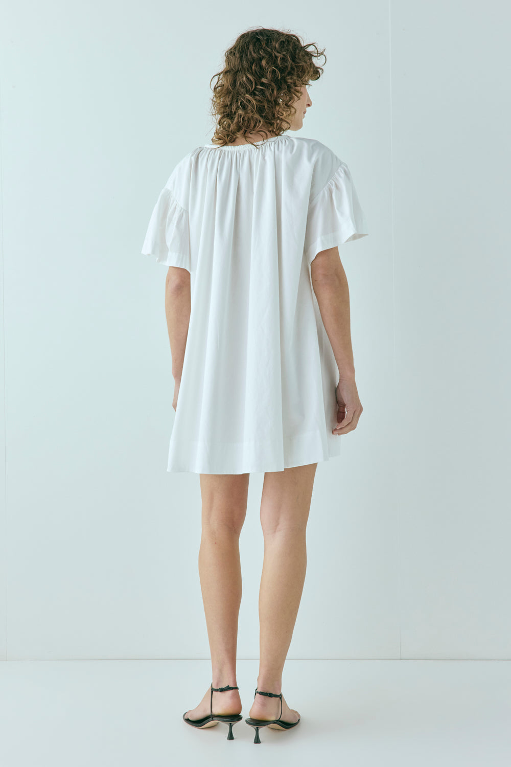 Quinn Smock Mini Dress White