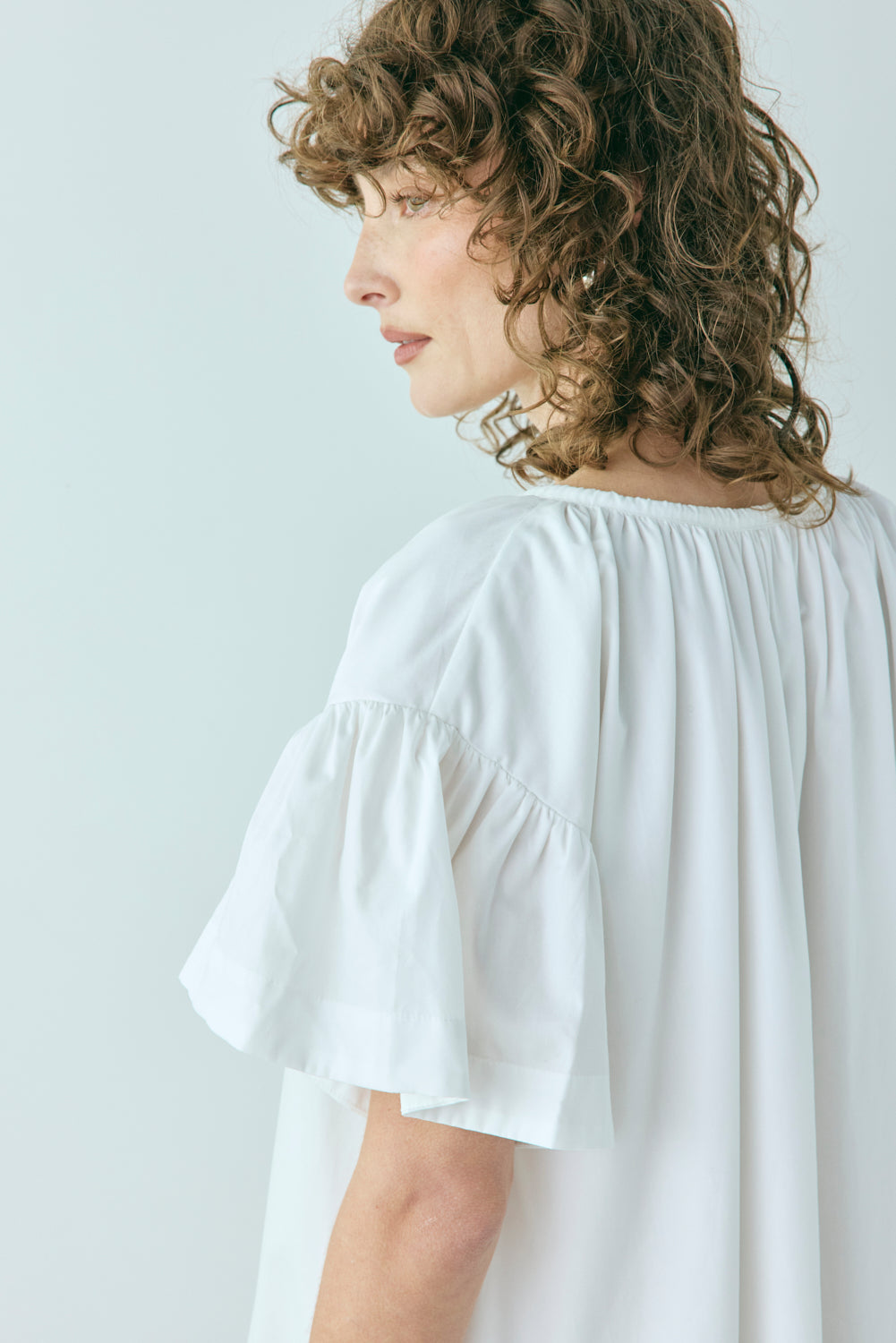 Quinn Smock Mini Dress White