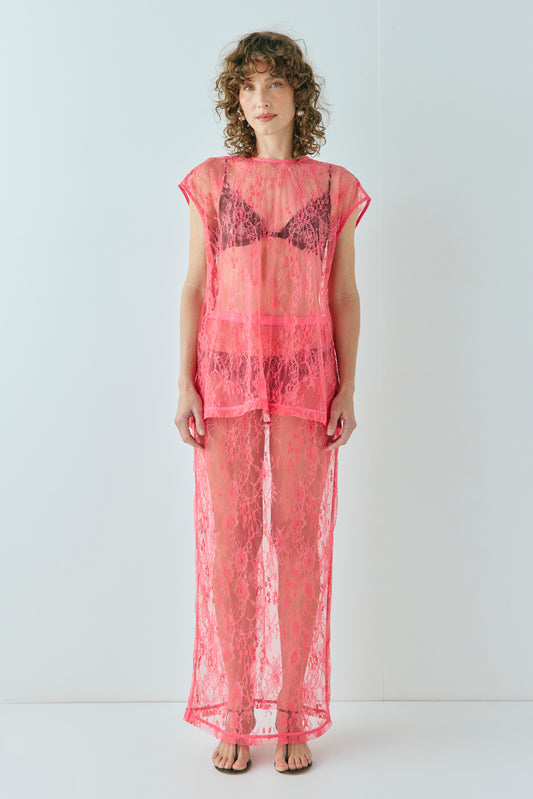 Devyn Lace Top Pink - size:Kelsey:AU 6 / US 2 