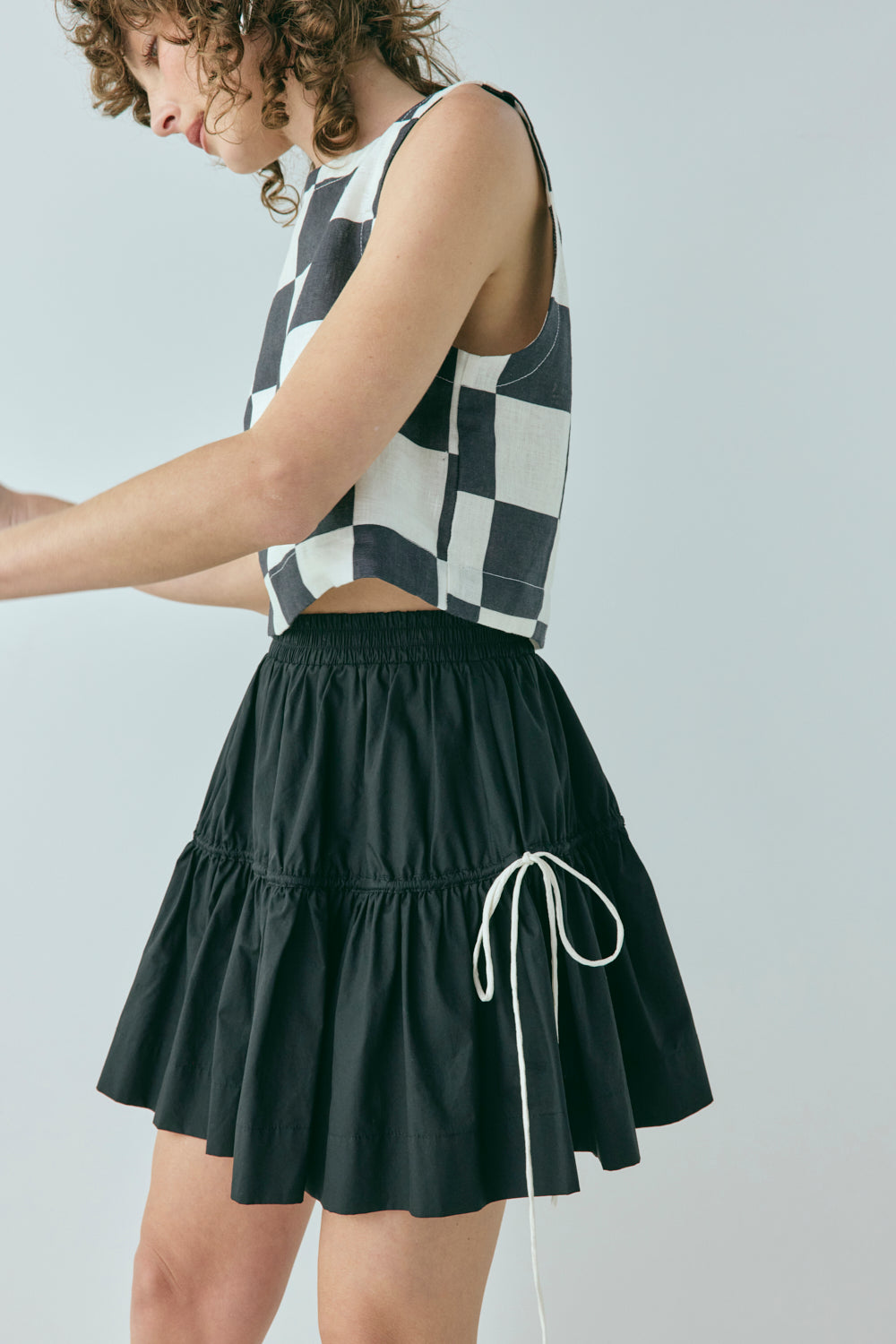 Vada Mini Skirt Black - size:Kelsey:AU 6 / US 2 