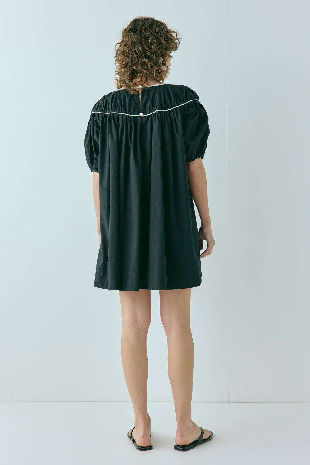 Leila Smock Mini Dress Black