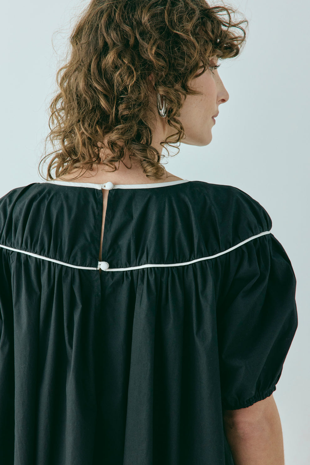 Leila Smock Mini Dress Black