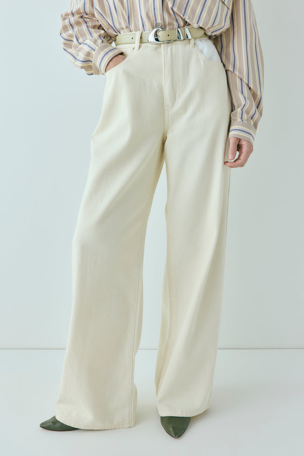 Pippa Denim Jeans Cream - size:Kelsey:AU 6 / US 2 