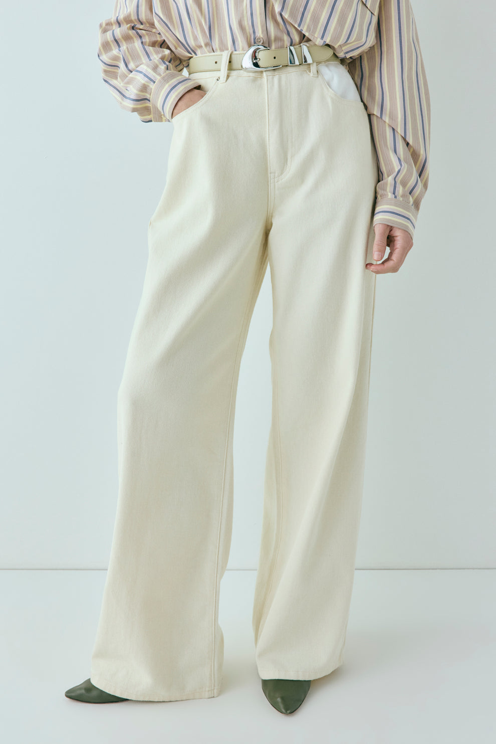 Pippa Denim Jeans Cream - size:Kelsey:AU 6 / US 2 