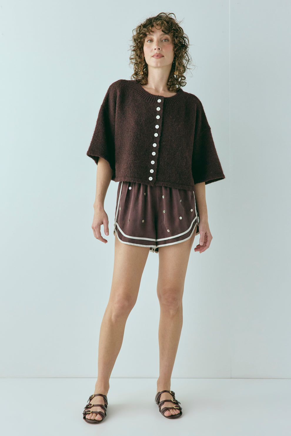 Hailey Knit Cardigan Wine