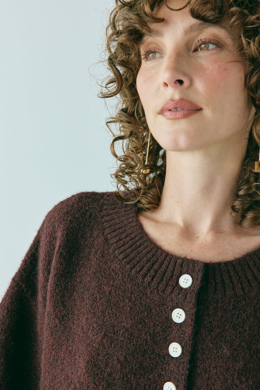 Hailey Knit Cardigan Wine