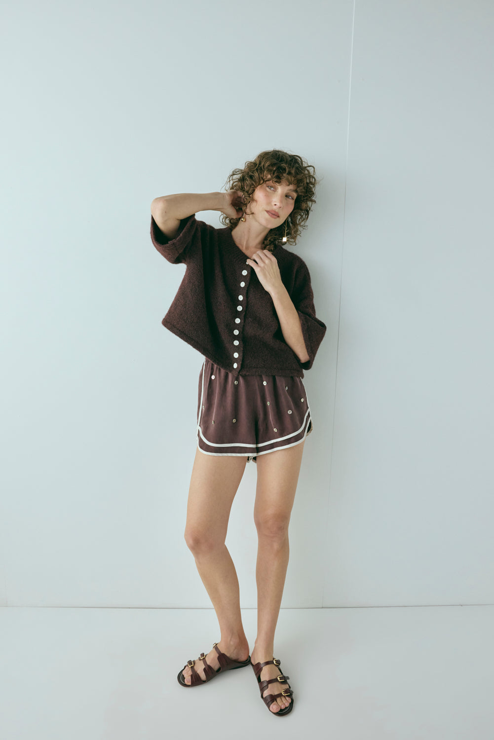 Hailey Knit Cardigan Wine