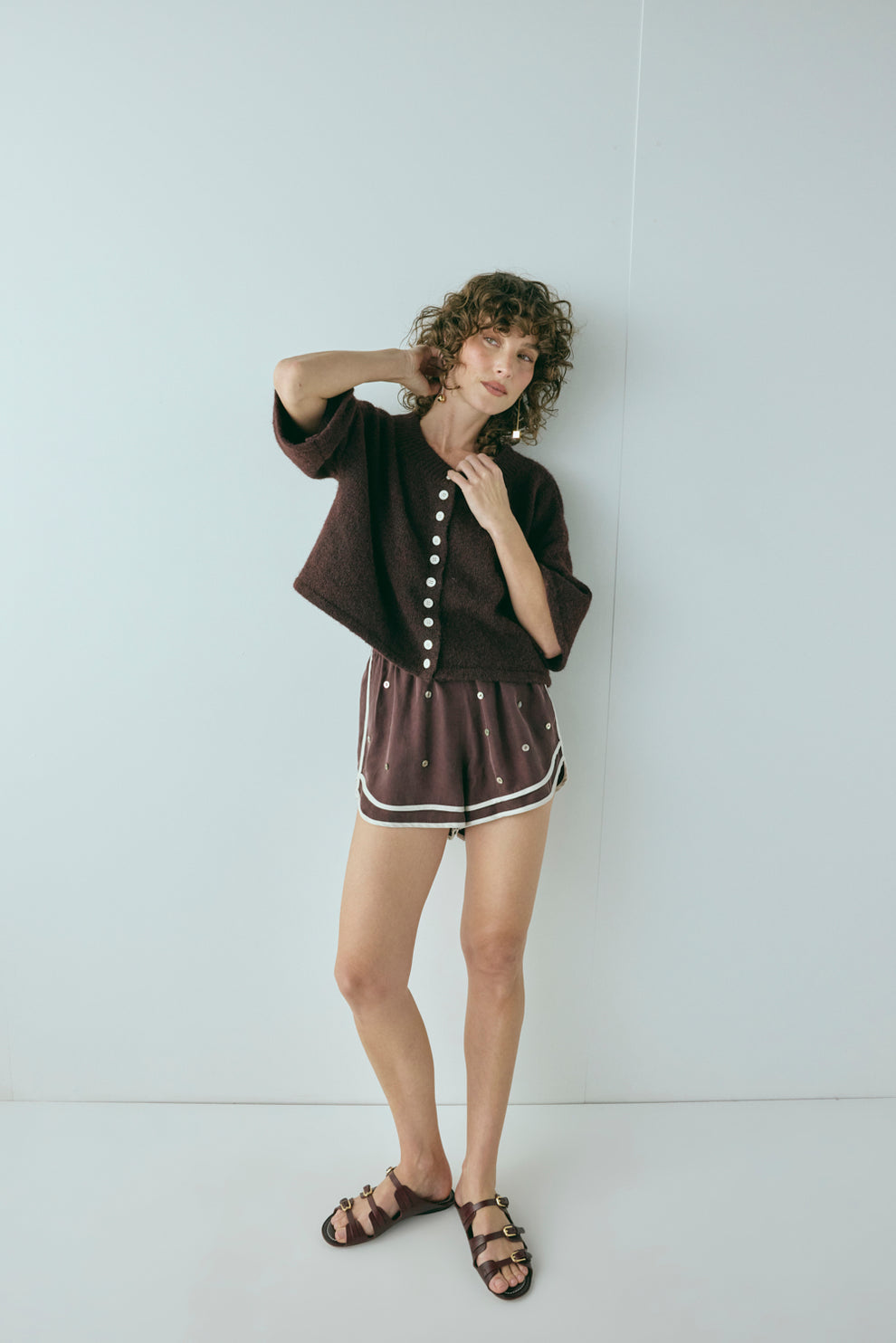 Hailey Knit Cardigan Wine
