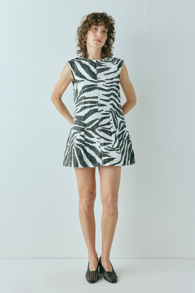 オリバーガル　HEY LOLITA SILVER Lolita Denim Mini Dress Zebra – VRG GRL
