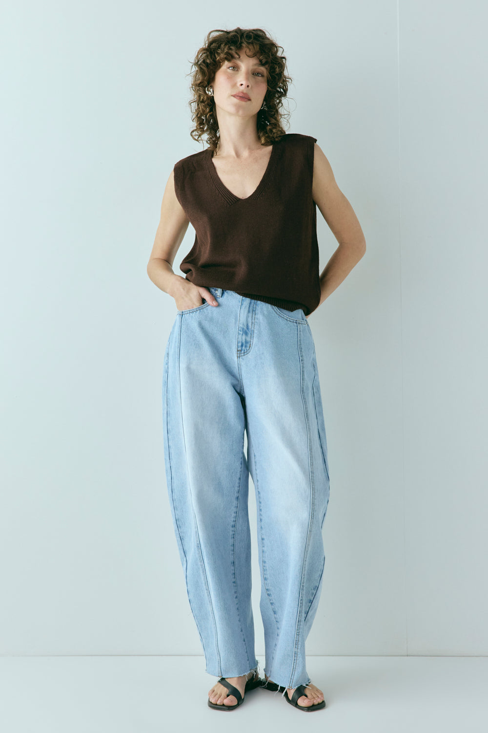 Hadley Knit Vest Chocolate