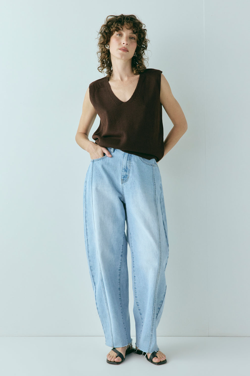 Hadley Knit Vest Chocolate