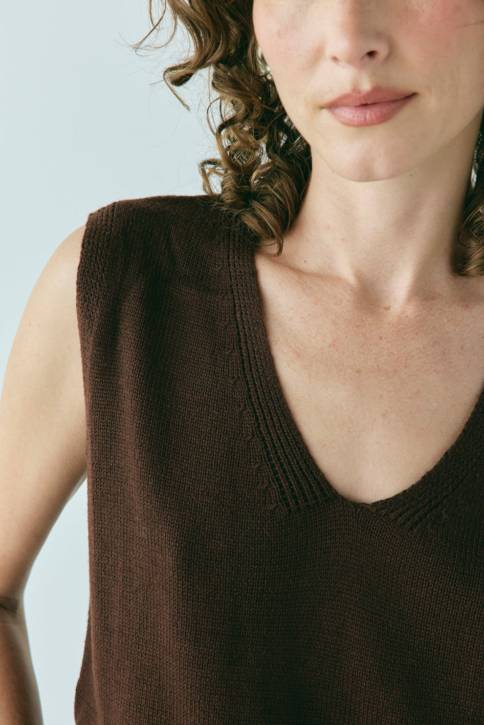 Hadley Knit Vest Chocolate