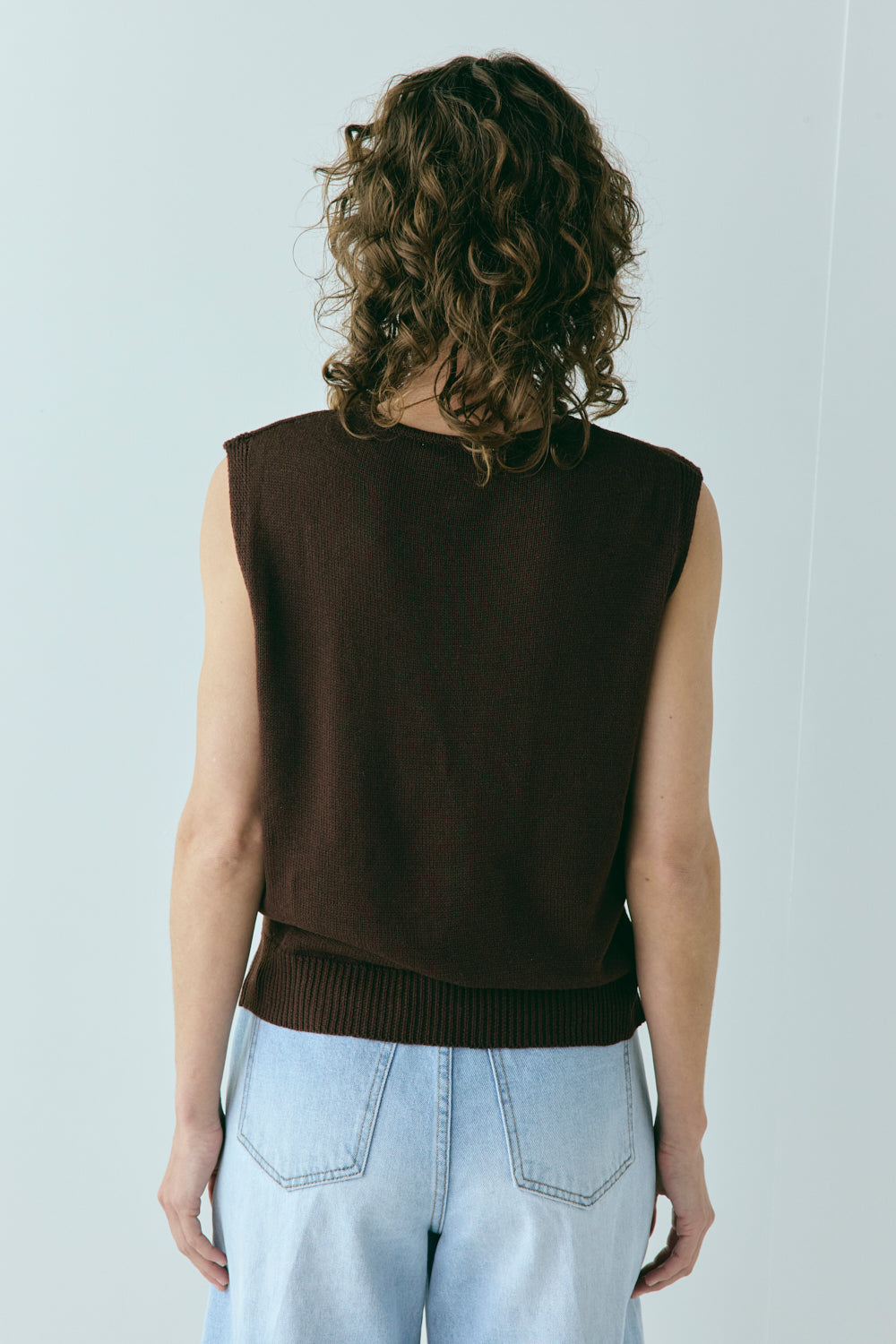 Hadley Knit Vest Chocolate