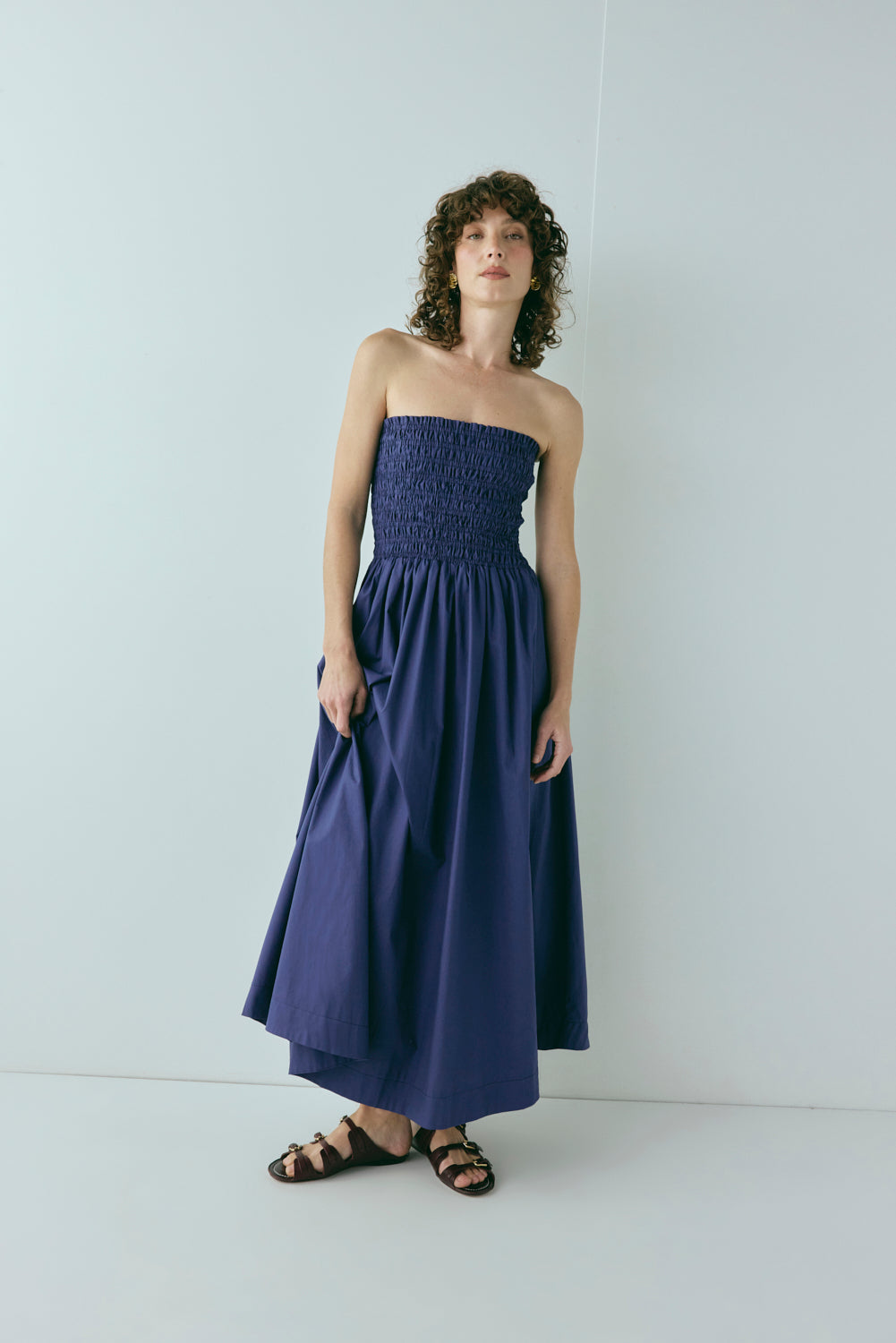 Emmy Midi Dress Navy