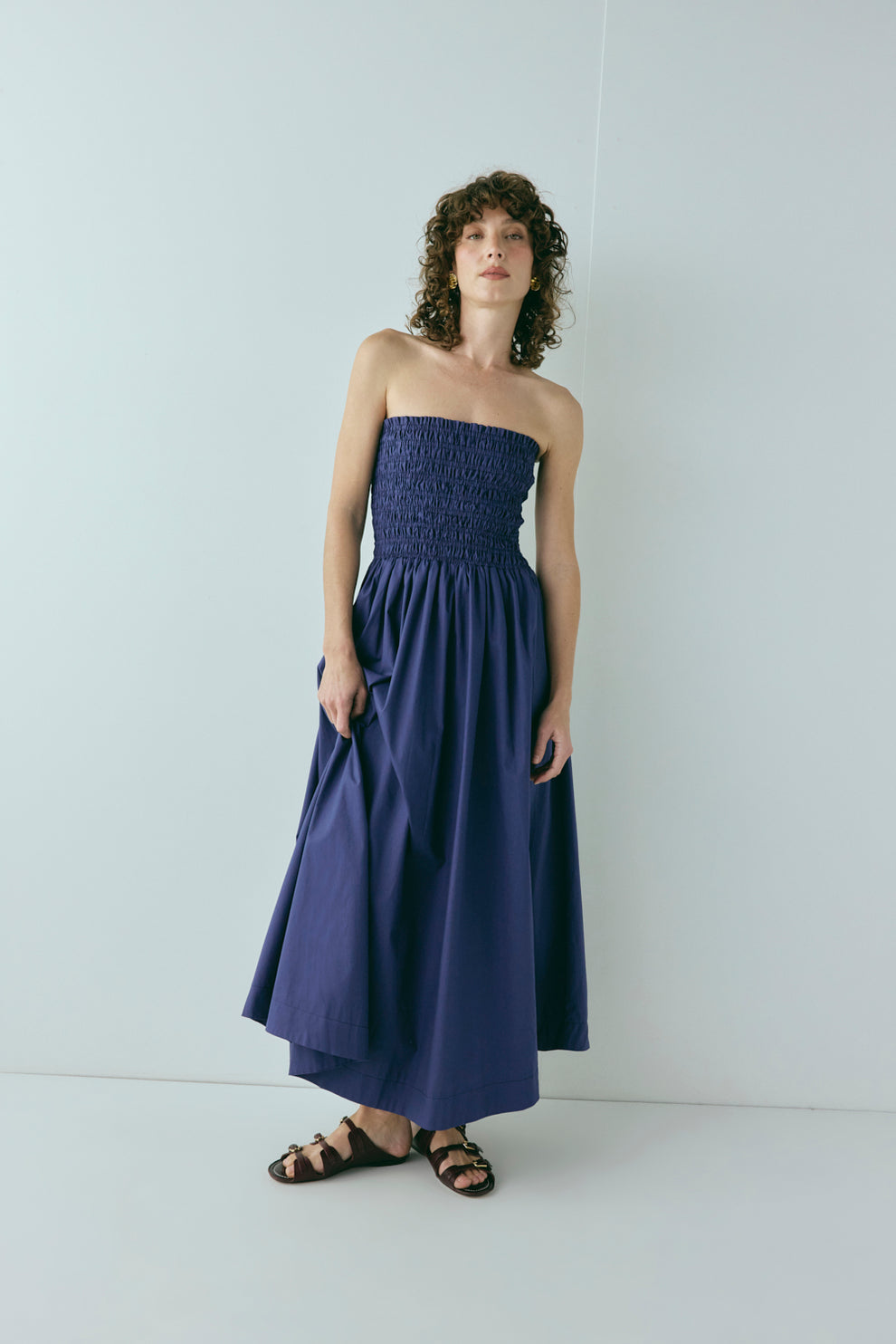 Emmy Midi Dress Navy