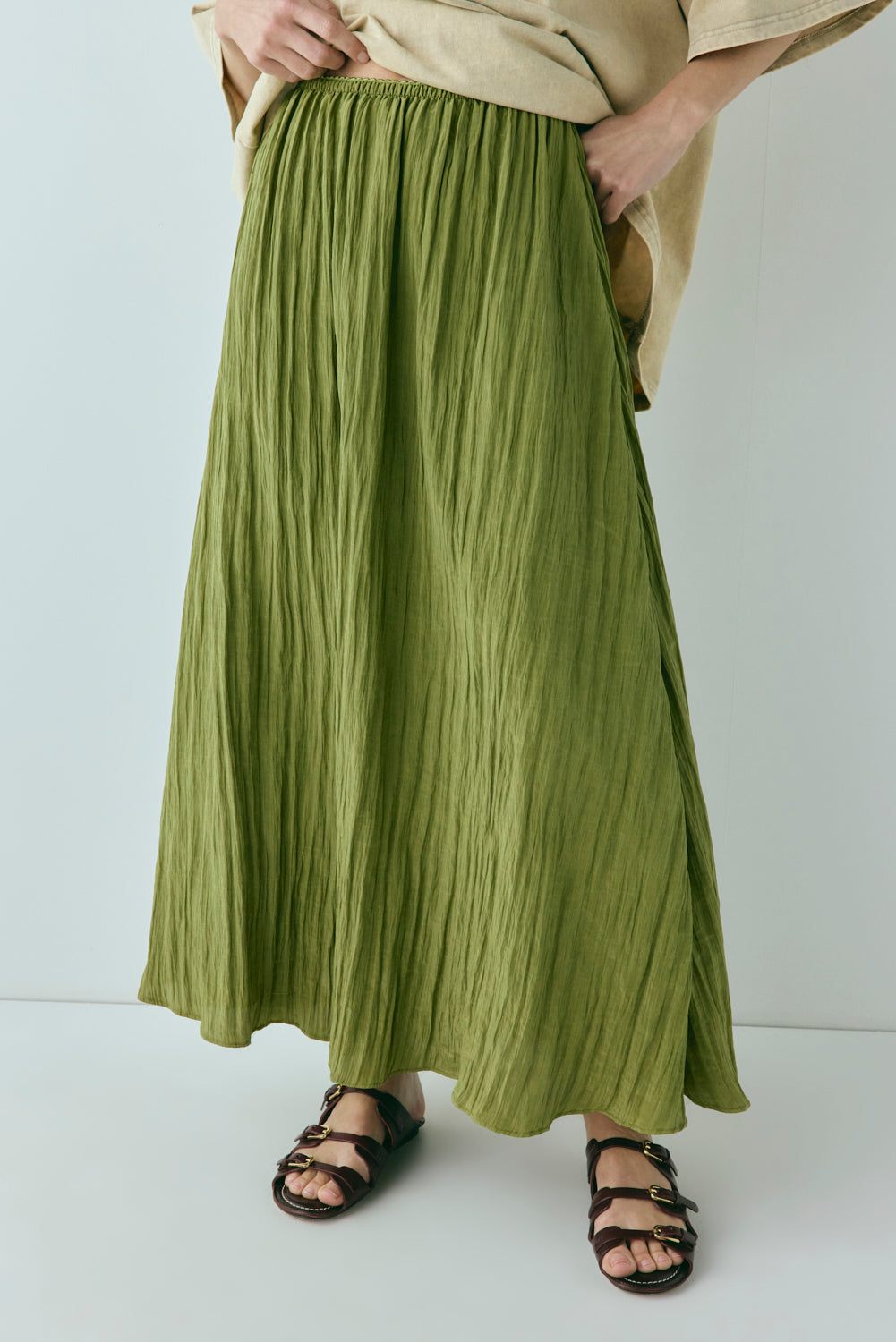 Solara Midi Skirt Olive