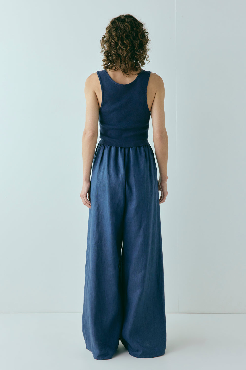 Raya Linen Pants Navy