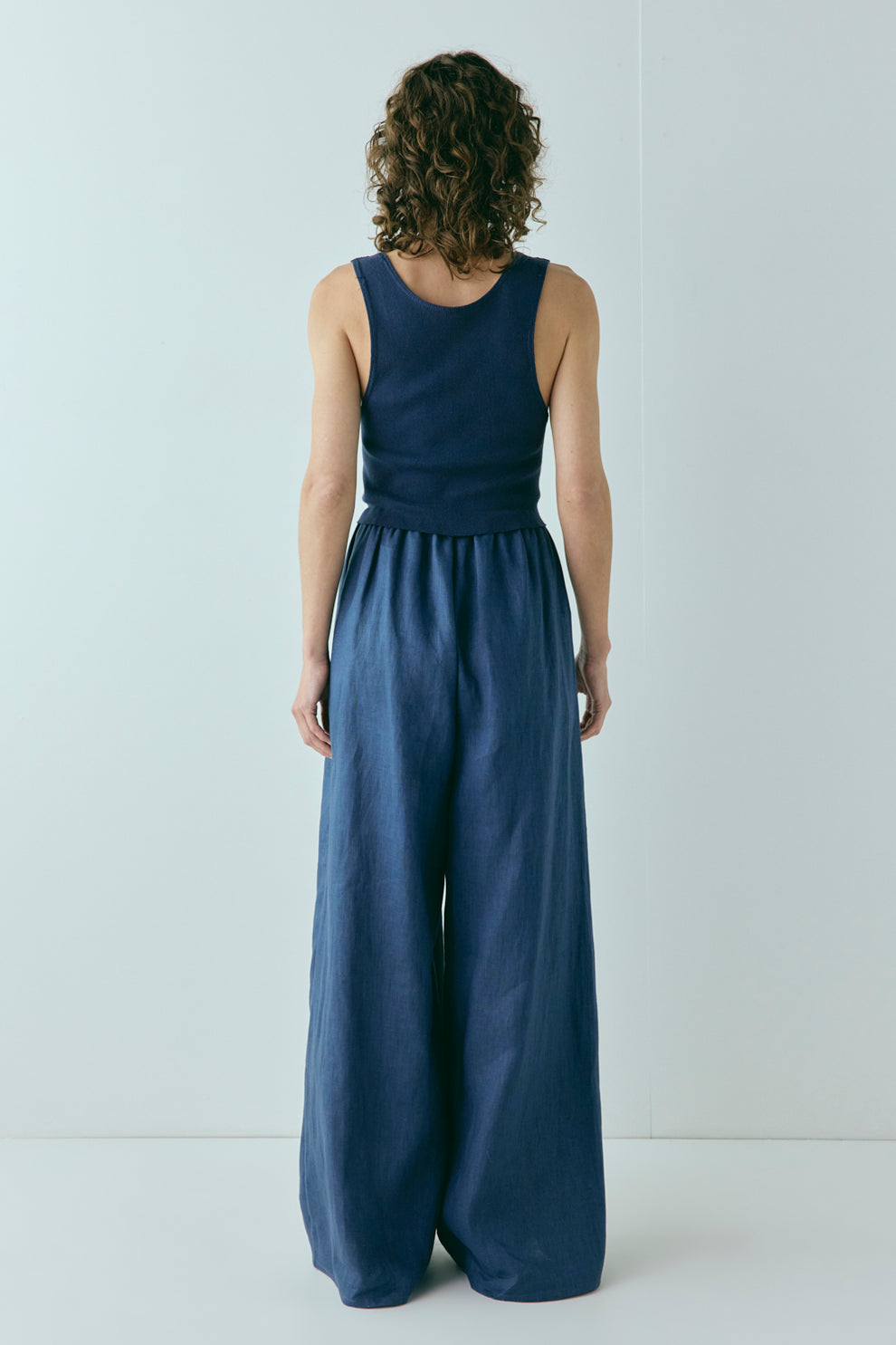 Raya Linen Pants Navy