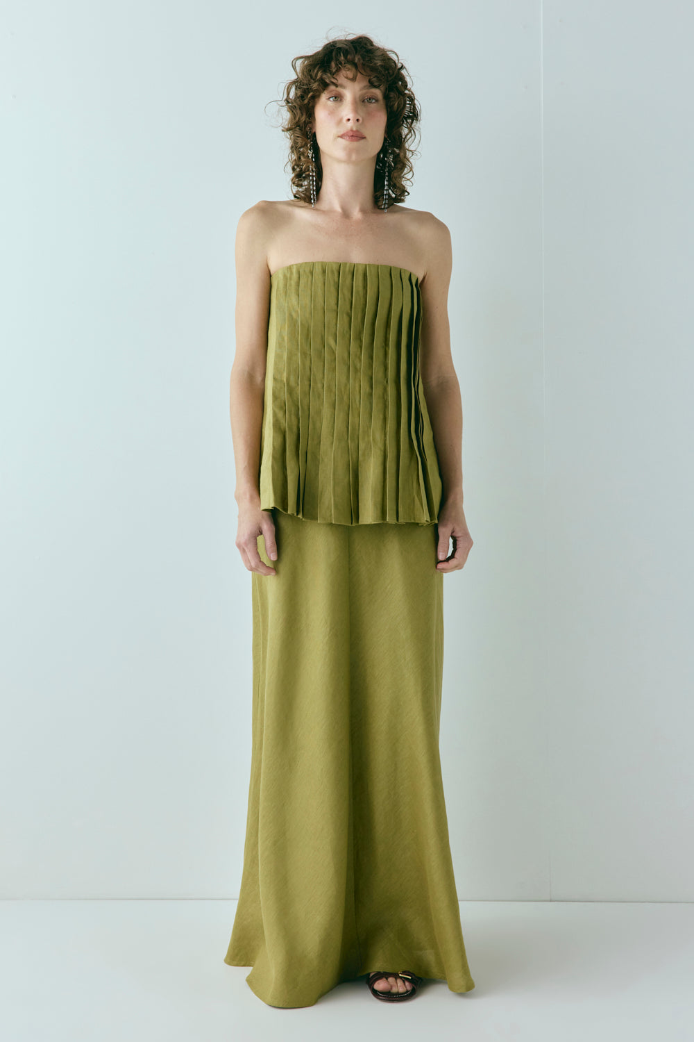 Ettie Linen Top Olive - size:Kelsey:AU 6 / US 2 