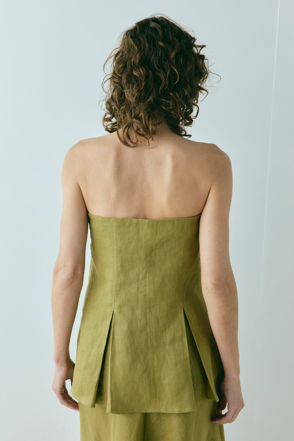 Ettie Linen Top Olive