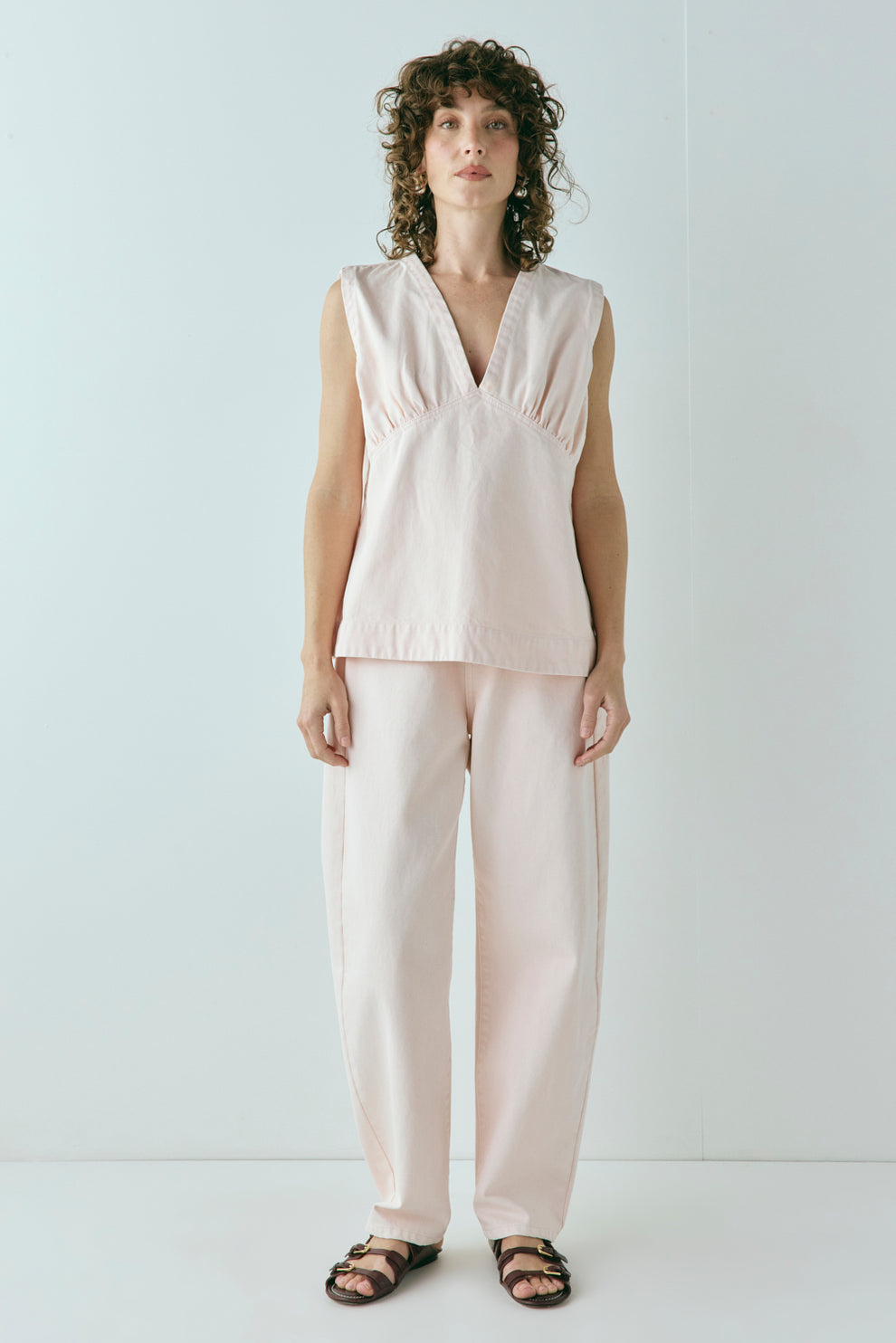 Nola Denim Top Musk - size:Kelsey:8