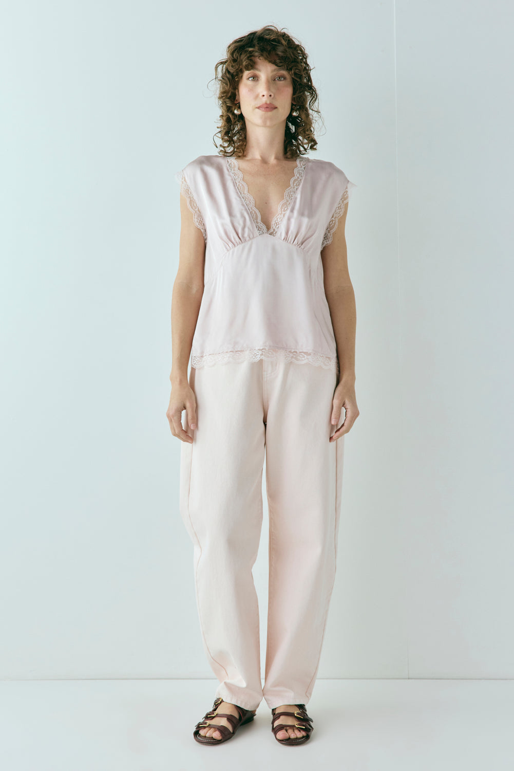 Flores Satin Top Musk