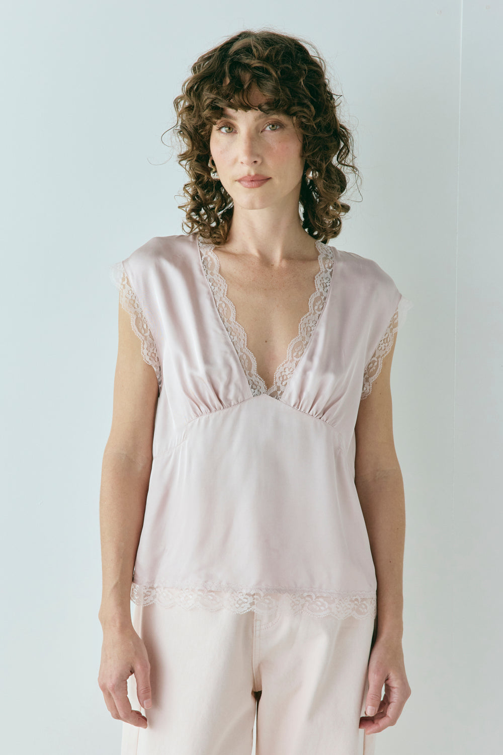 Flores Satin Top Musk - size:Kelsey:AU 6 / US 2 