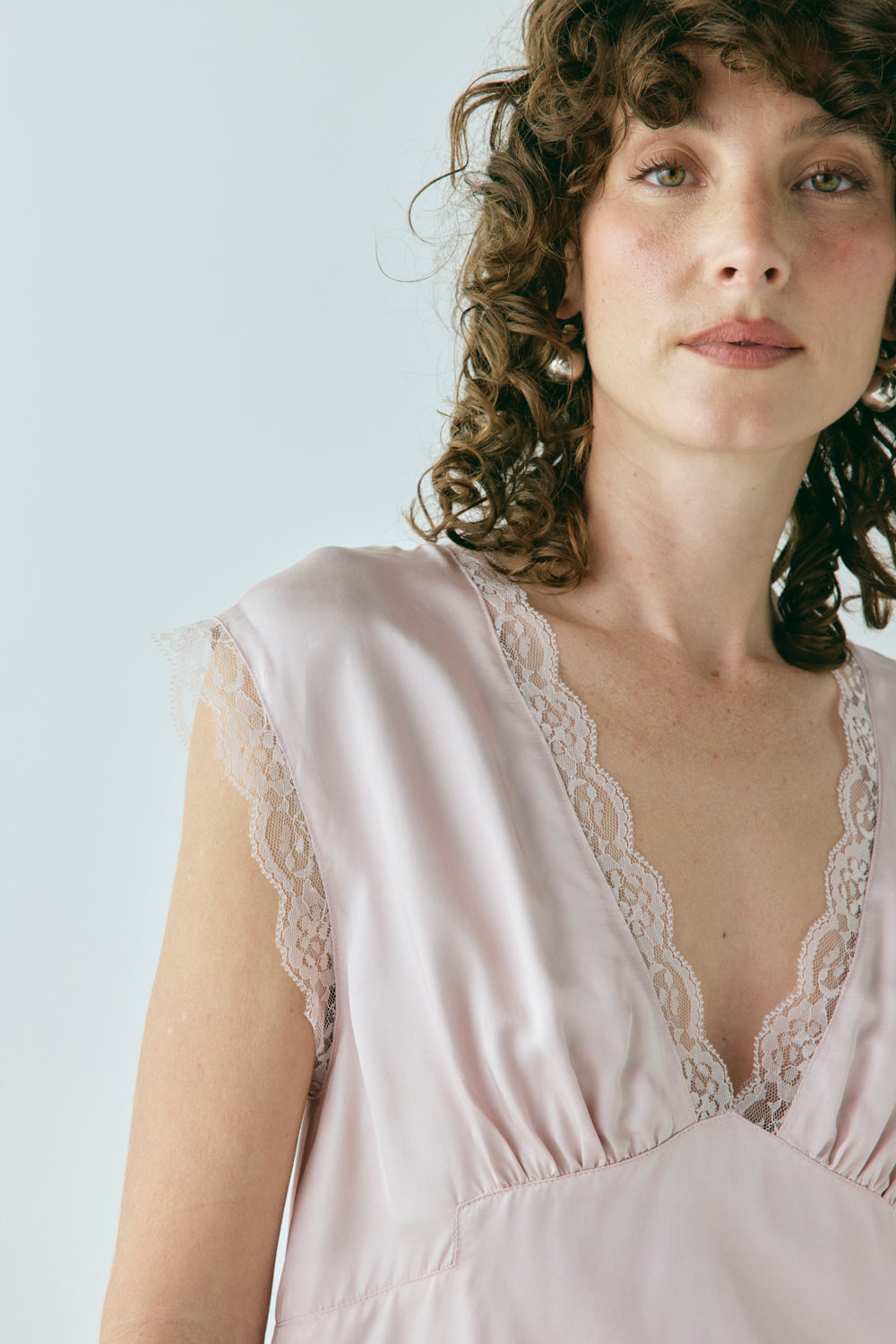 Flores Satin Top Musk