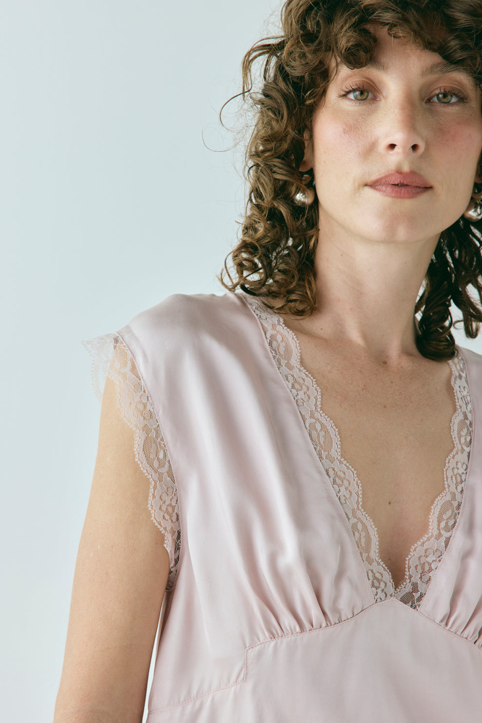 Flores Satin Top Musk