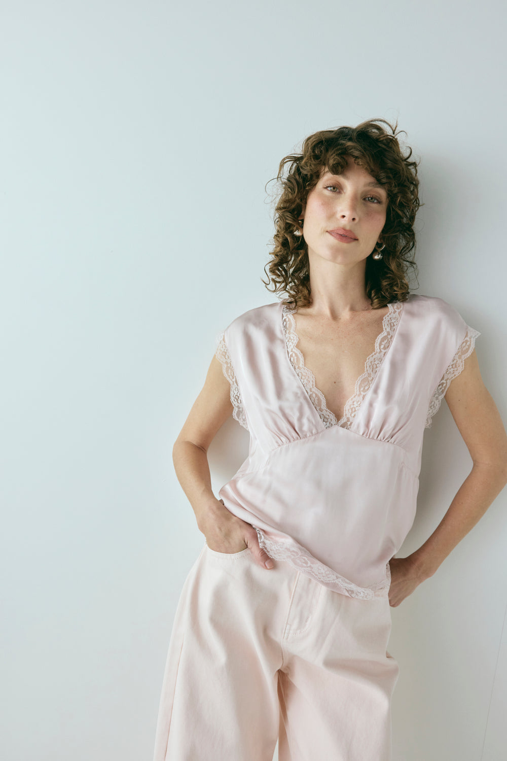 Flores Satin Top Musk