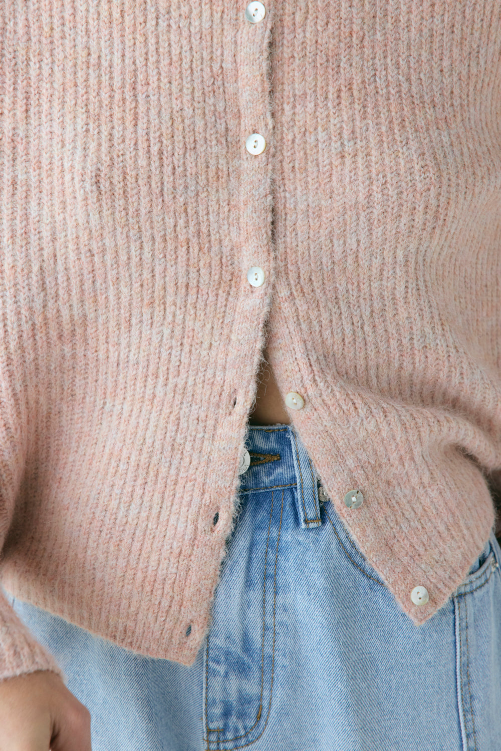 Sefa Knit Cardigan Baby Pink Marle