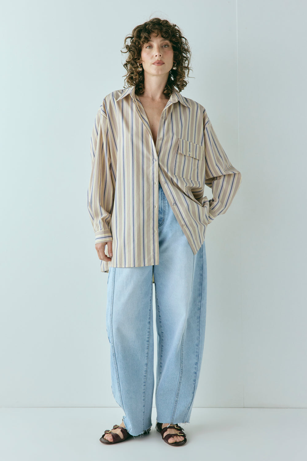 June Shirt Butter Stripe