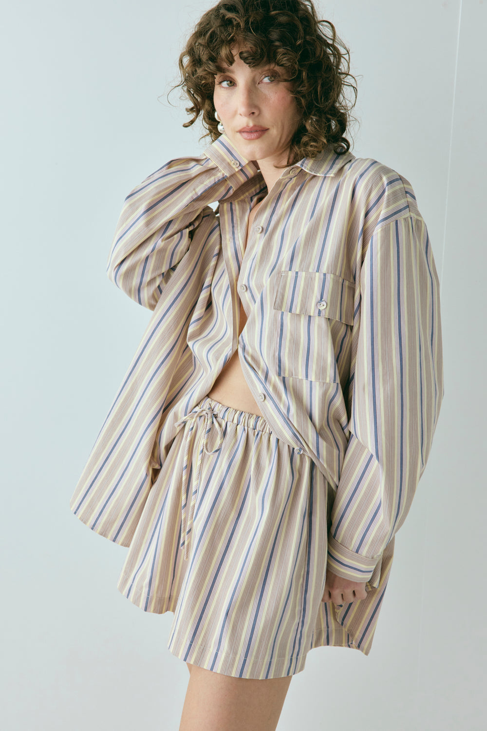 June Shirt Butter Stripe