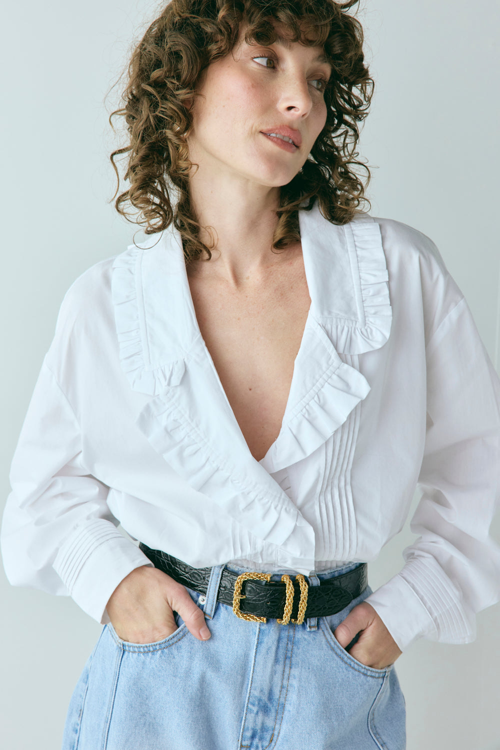 Zephyr Shirt White - size:Kelsey:8