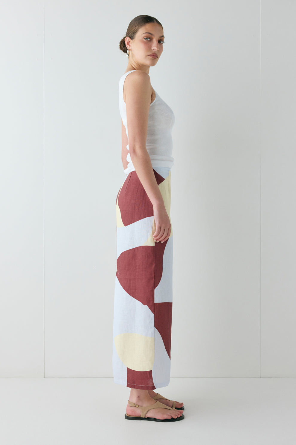 Devyn Linen Midi Skirt Muna