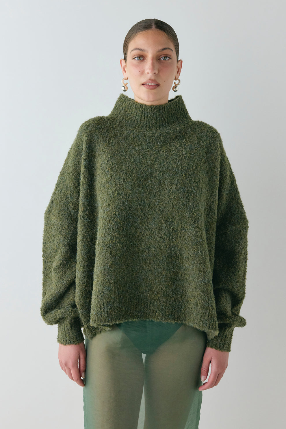 Yumi Knit Jumper Khaki