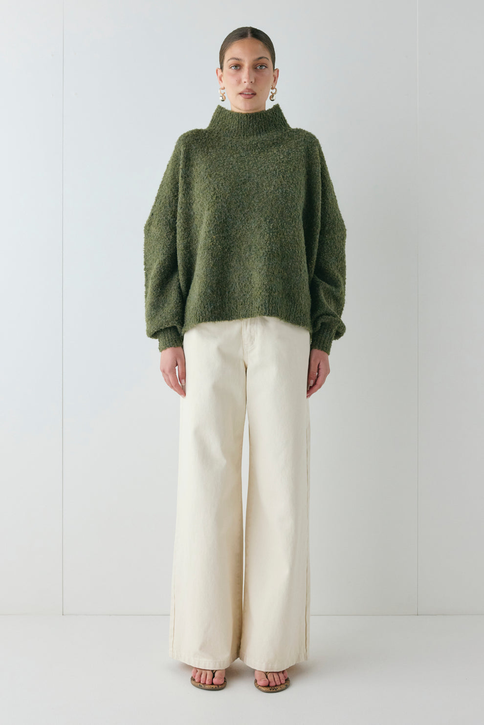 Yumi Knit Jumper Khaki