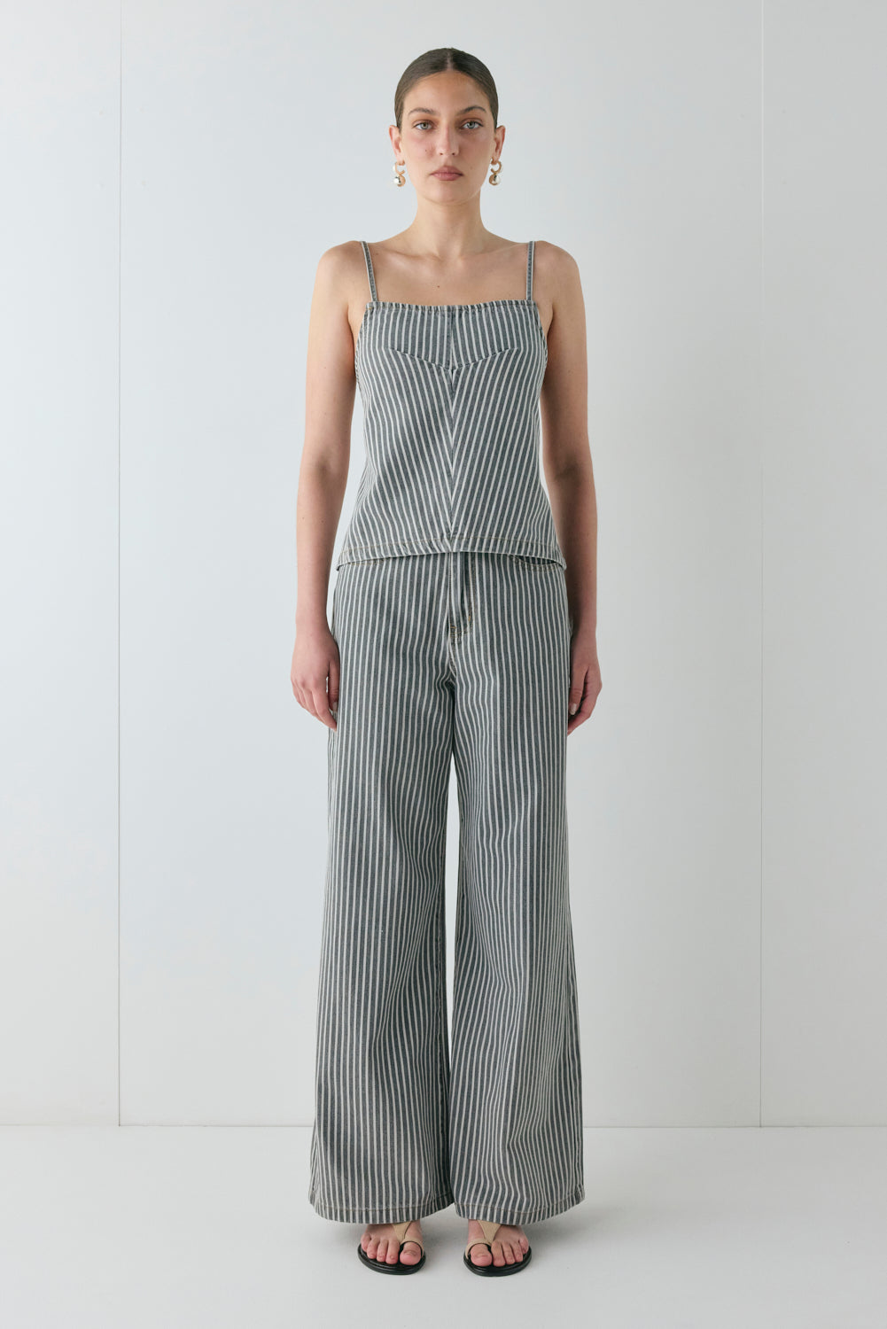 Tilda Denim Top Stripe